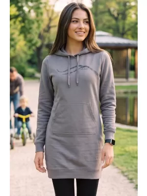 Hanorac prelungit dama ALTISPORT ALW001419 GRI OȚEL