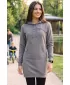 Hanorac prelungit dama ALTISPORT ALW001419 GRI OȚEL