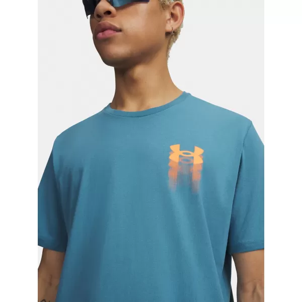  Tricou pentru bărbați UNDER ARMOUR M BLUR LOGO SS 6009245-466 ALBASTRU 