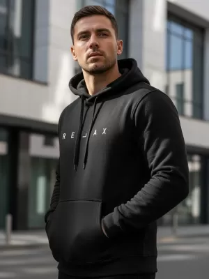 Hanorac pentru bărbați DSTREET NX0001B-BK NEGRU