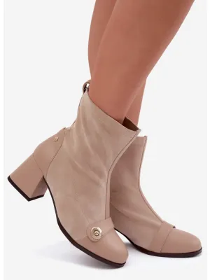 Botine de dama MACIEJKA K7819-04/00-7 BEJ