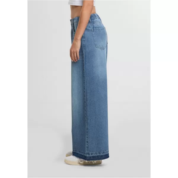  Pantaloni de dama URBAN CLASSICS TB7712 ALBASTRU MEDIU PROFUND SPĂLAT 