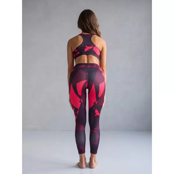  Jambiere lungi premium pentru femei (dimensiuni noi) ALTISPORT VOJ/ALW080LEG05 ROȘU VIN 