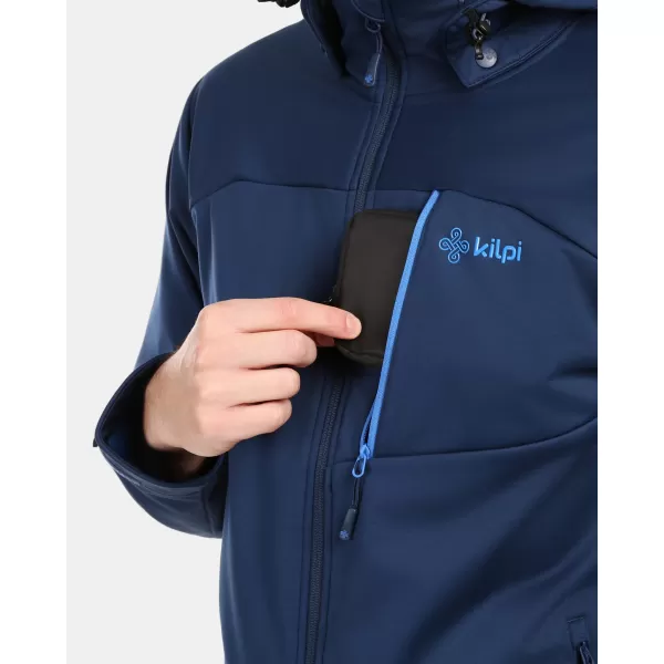  Jachetă softshell pentru bărbați KILPI ONTAVIO-M 1M0112KI ALBASTRU ÎNCHIS 
