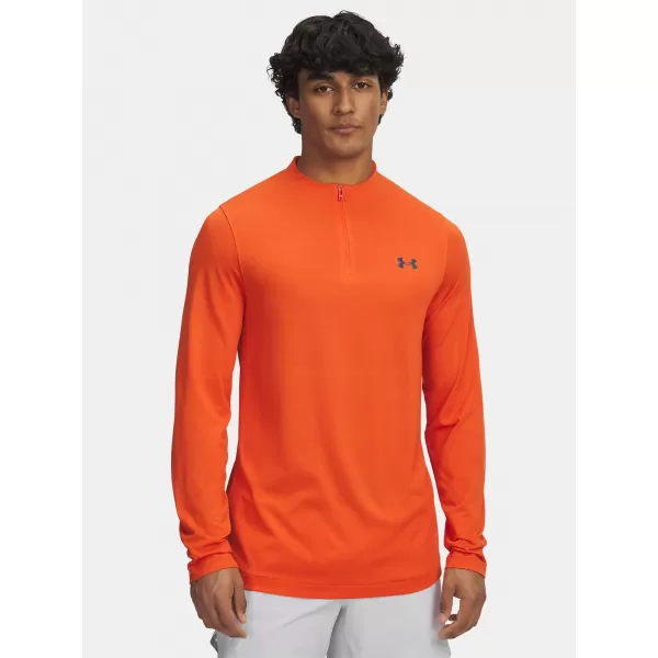  Tricou pentru bărbați UNDER ARMOUR VANISH ELITE SEAMLESS 1/4 ZP 1382798-844 PORTOCALE 