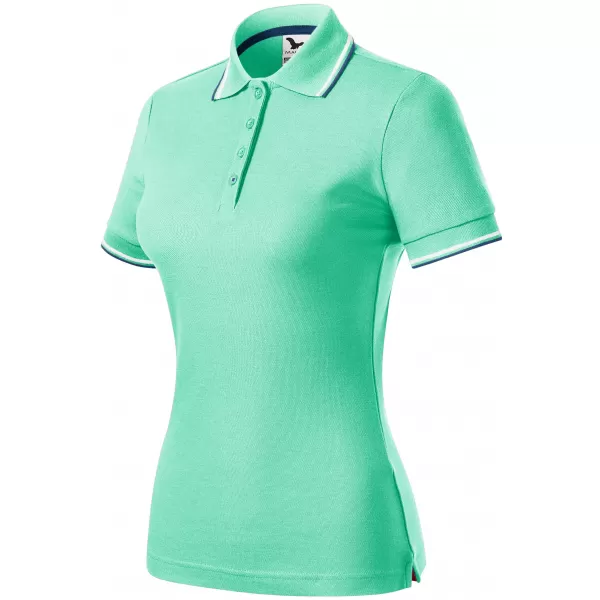  Tricou de damă cu guler MALFINI FOCUS 233 MENTĂ 