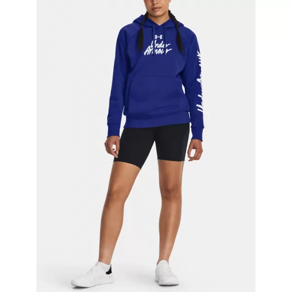  Hanorac de dama UNDER ARMOUR UA RIVAL FLEECE GRAPHIC HDY 1379609-400 ALBASTRU 