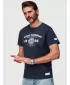Tricou pentru bărbați OMBRE OM-TSPT-0269 ALBASTRU MARIN