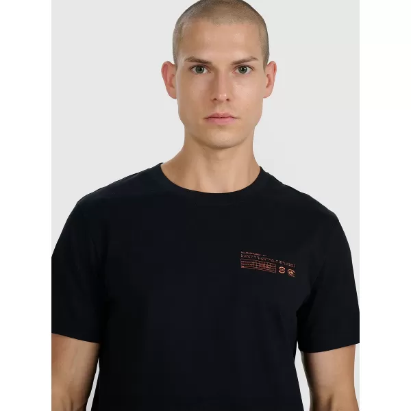  Tricou pentru bărbați 4F WAW25TTSHM2372 NEGRU ADÂNC 