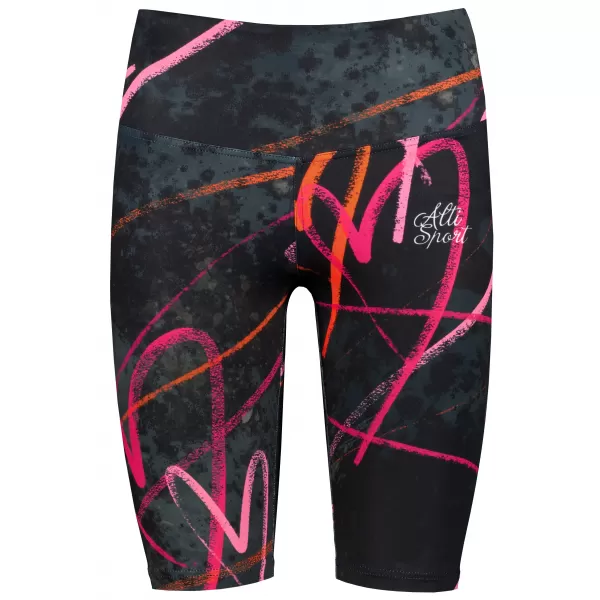  Jambiere premium pentru genunchi pentru femei (marimi noi) ALTISPORT VOJ/ALW082LEG06 NEGRU 