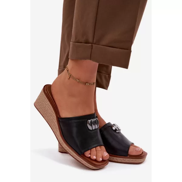  Papuci de damă SERGIO LEONE KL325 NEGRU 