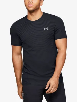 Tricou fără cusături pentru bărbați UNDER ARMOUR SEAMLESS WAVE SS 1351450-001 NEGRU