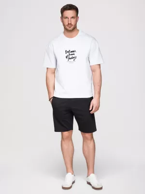Pantaloni scurți pentru bărbați OMBRE OM-SRBS-0205 NEGRU