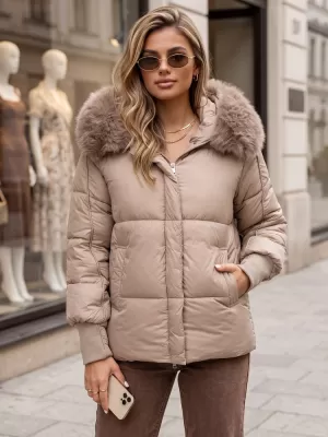 Geaca de dama DSTREET TY6005 CARAMEL