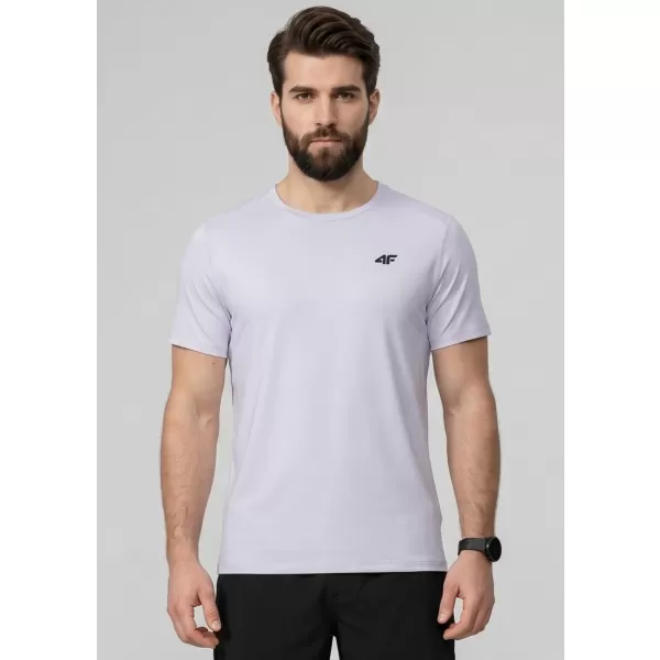  Tricou pentru bărbați 4F WAW25TTSHM2373 APROAPE ALB 