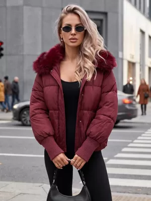 Geaca de dama DSTREET TY5817 BURGUNDIA