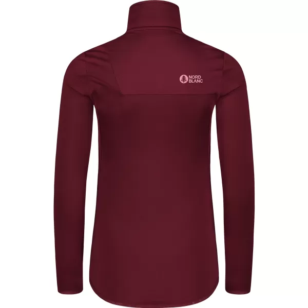  Hanorac pentru femei powerfleece NORDBLANC CRISP NBSFL8338 BURGUNDIA 