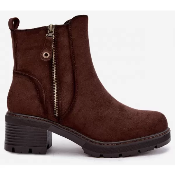  Botine de dama S.BARSKI HY62-8101 CIOCOLATĂ 