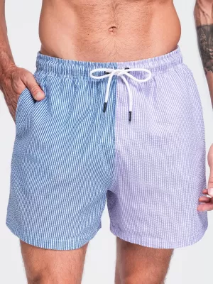 Pantaloni scurți pentru bărbați OMBRE OM-SRSS-0215 ALBASTRU ȘI VIOLET