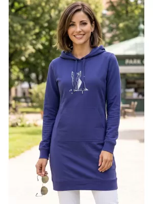 Hanorac prelungit dama ALTISPORT ALW091419 ALBASTRU MIEZUL NOPȚII
