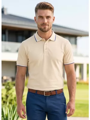 Tricou pentru bărbați cu guler MALFINI FOCUS 232 MIGDALE