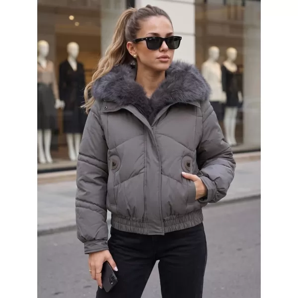  Geaca de dama DSTREET TY6010 GRI ÎNCHIS 