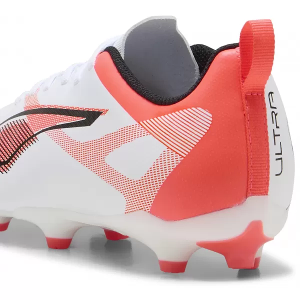  Ghete de fotbal pentru copii PUMA ULTRA 5 PLAY FG/AG JR 108170-01 ALB/NEGRU/ROȘU STRĂLUCITOR 