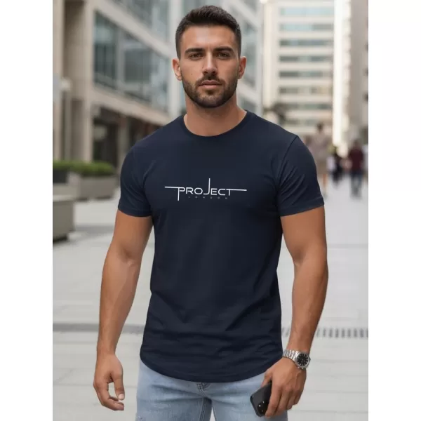  Tricou pentru bărbați DSTREET NX5127R-NY ALBASTRU ÎNCHIS 
