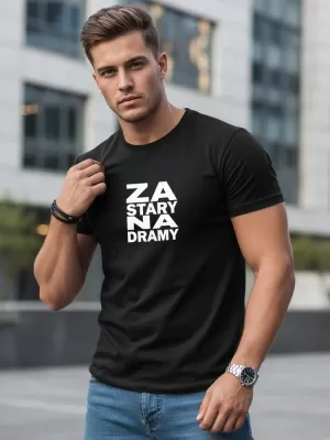 Tricou pentru bărbați DSTREET NX0112R-BK NEGRU