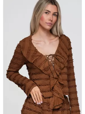 Bluza de dama OMBRE OW-TS-E0067 MARO DESCHIS