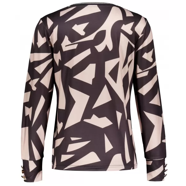  Tricou de damă ALTISPORT ILENA NEGRU/BEJ 