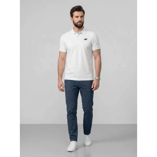  Tricou pentru bărbați cu guler 4F WMM00TPTSM0771 ALB 