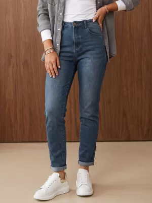 Pantaloni de dama DSTREET UY3244 ALBASTRU