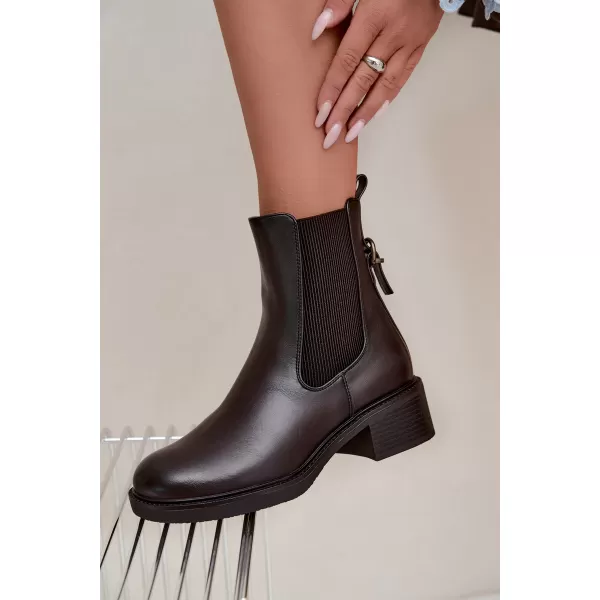  Botine de dama SERGIO LEONE BT-04 MARO ÎNCHIS 