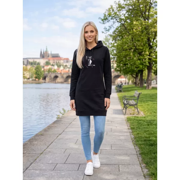  Hanorac prelungit dama ALTISPORT ALW091419 ROZ NEGRU 
