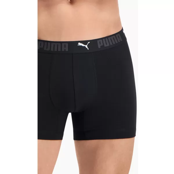  Boxeri pentru bărbați PUMA SPORT COTTON BOXER 2P 93552101 NEGRU 