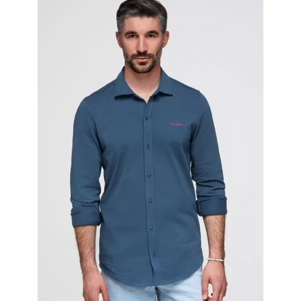  Cămașă pentru bărbați OMBRE K697 DENIM 