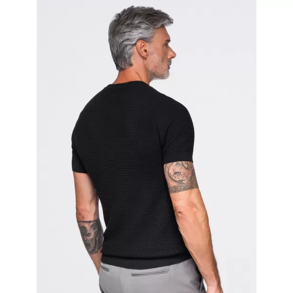  Tricou pentru bărbați OMBRE OM-TSCT-0303 NEGRU 