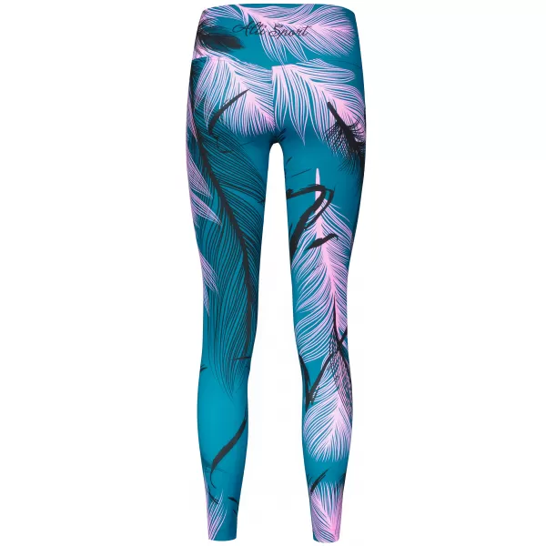  Jambiere lungi premium pentru femei (dimensiuni noi) ALTISPORT VOJ/ALW001LEG05 BENZINĂ/ROZ DESCHIS 