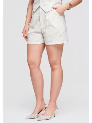 Pantaloni scurți de damă OMBRE OW-ST-E0019 BEJ