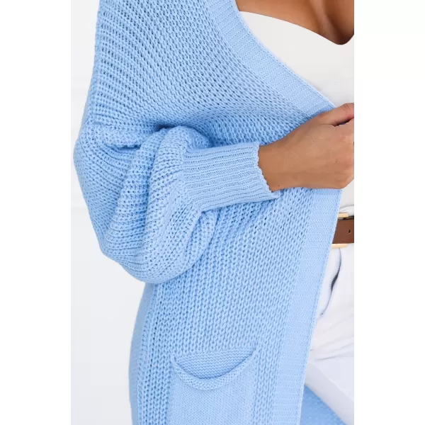 Cardigan de damă NUMOCO 627-3 ALBASTRU DESCHIS 