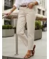Pantaloni de dama DSTREET UY2987 ECRU