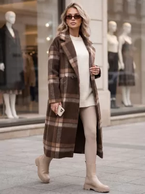 Palton de damă DSTREET 1 NY0825 MARO