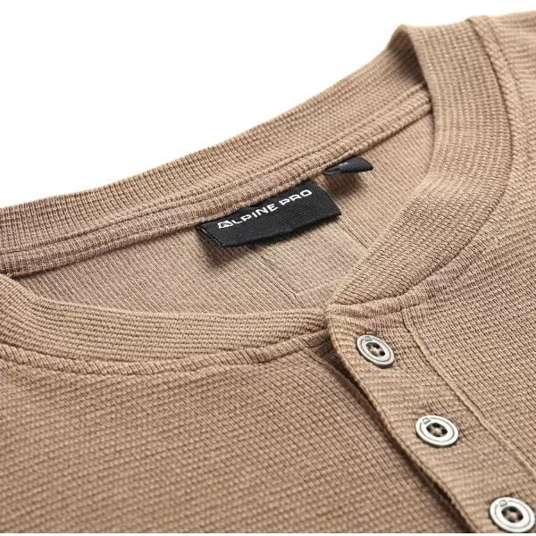  Tricou pentru bărbați ALPINE PRO THERMAL NUANȚĂ SEPIA 