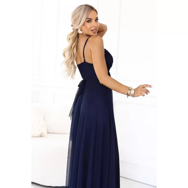  Rochie de femei NUMOCO 681-2 ALBASTRU ÎNCHIS 