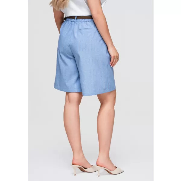  Pantaloni scurți de damă OMBRE OW-ST-E0016 ALBASTRU 