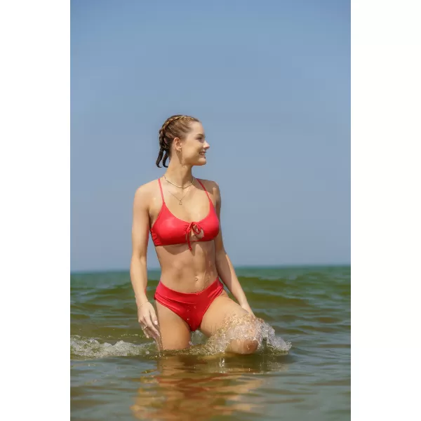  Fund de bikini de damă NORDBLANC ETHEREAL NBSSS8241 ROŞU 