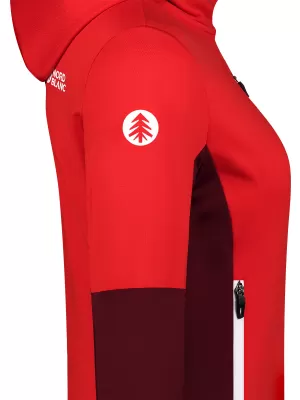 Hanorac pentru femei powerfleece NORDBLANC RAVINE NBSFL8336 ROŞU