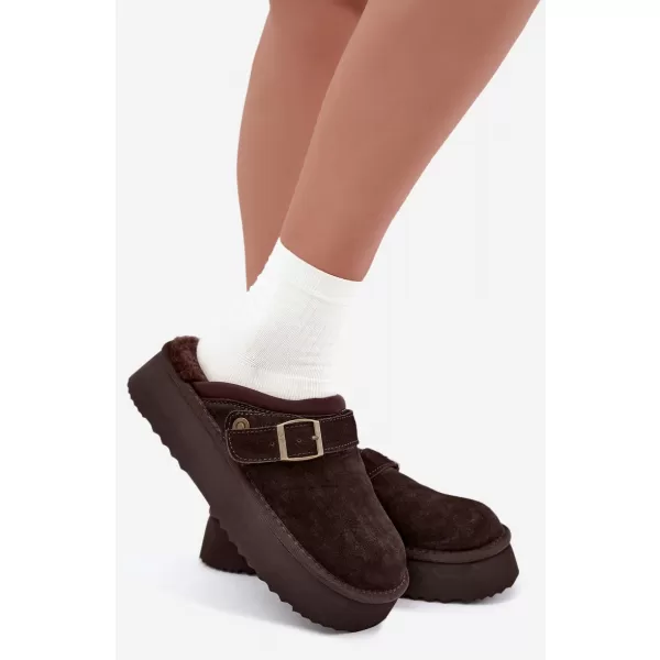  Papuci de damă BIG STAR SHOES UU274697 MARO/BEJ 