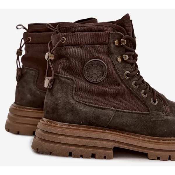  Pantofi pentru bărbați BIG STAR SHOES UU174254 UMBRE MARO/BEJ 